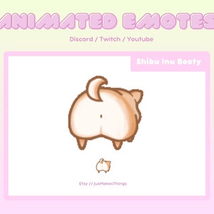 Animated Shiba Inu Booty Emote for Discord Youtube Twitch
