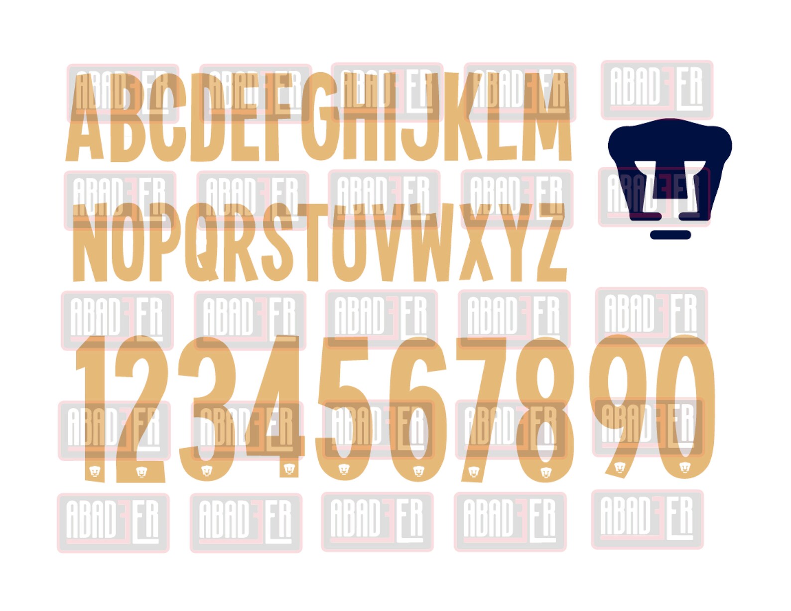 Tipografía vectores pumas 20232024 Etsy México