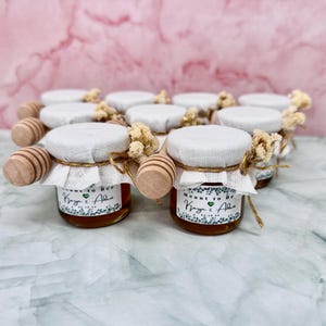 Honey Jar Bonbonniere | Honey Jar Favor | Personalized Honey Jar Favors | Honey Party Favors  | Honey Jars Favors | Bulk Wedding Favors