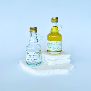 Refillable Olive Oil Favor Bottles: 50ml Wedding Guest Gift