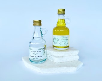 Refillable Olive Oil Favor Bottles: 50ml Wedding Guest Gift
