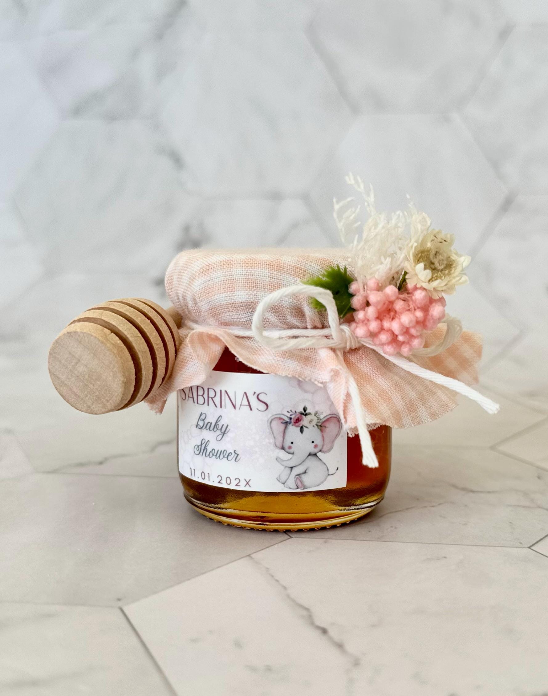 Baby Shower Favors Minimum Order is 20 Jars Baby Elephant