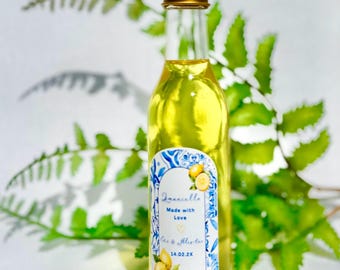 Limoncello Wedding Favors | DIY Liquor Bottles, Custom Labels
