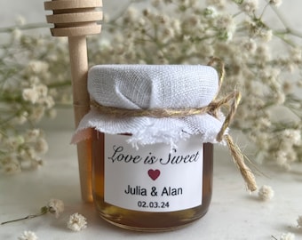 Honey Jar Bonbonniere | Honey Jar Favor | Personalized Honey Jar Favors | Locally sourced Honey jar Bonbonniere | Honey Jars Favours |