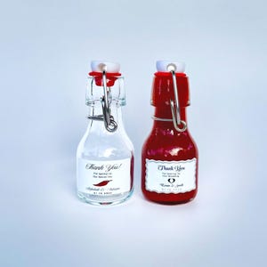 Hot Sauce Hochzeit Gunst | Spicy Sauce 60ml / 2oz Glasflaschen | Große Hot Sauce Flaschen für DIY | Event Gastgeschenk | Mindestbestellmenge 20 Stück