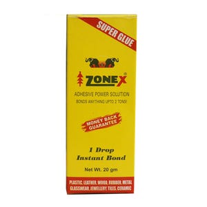 Pegamento Zonex Super Glue de 20 gramos: Adhesivo resistente para plástico, madera, metal, cerámica y reparaciones de bricolaje. Pegamento industrial de secado rápido.