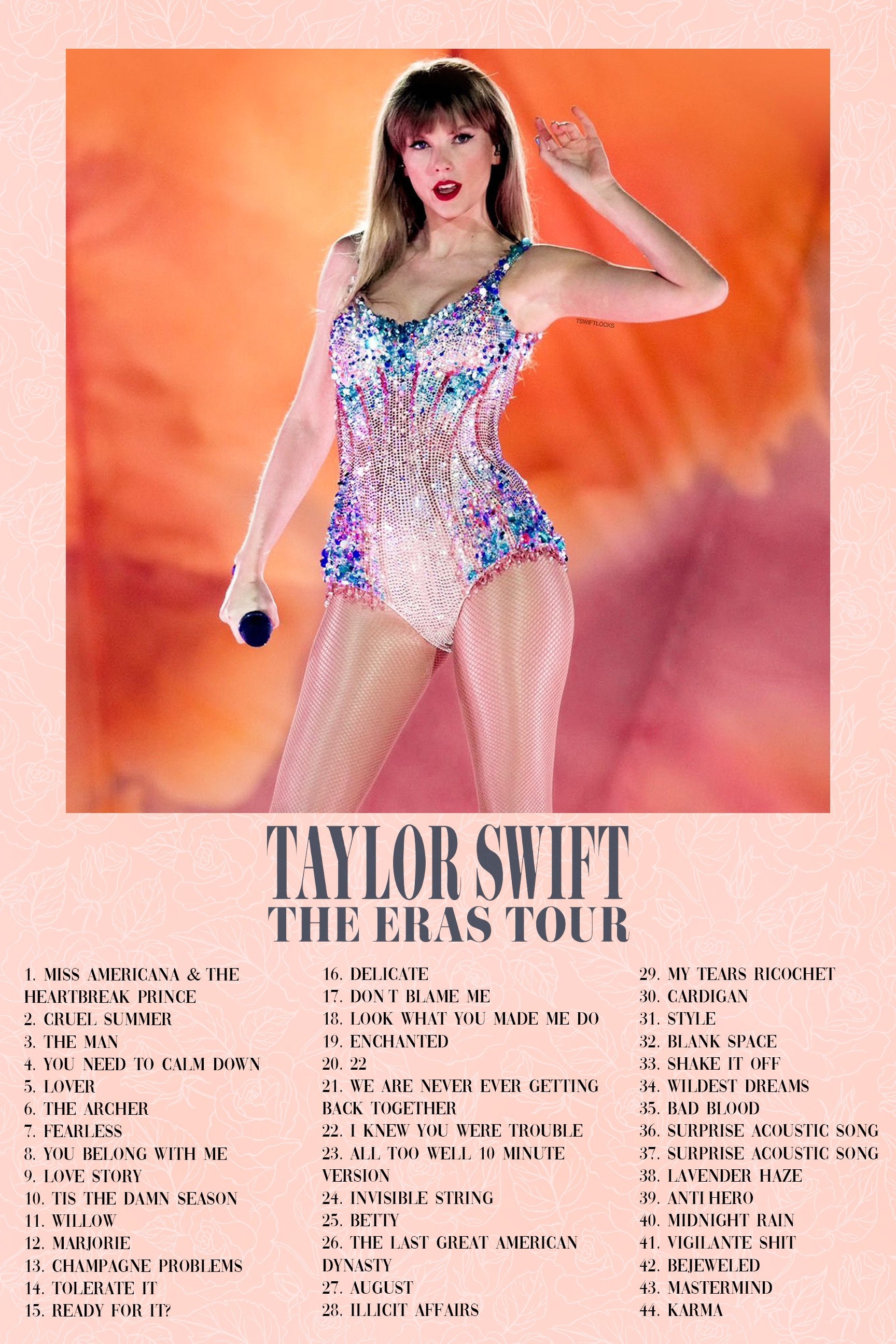 Taylor Swift Los Angeles Concert Setlist Taylor Swift Los Angeles Concert Setlist