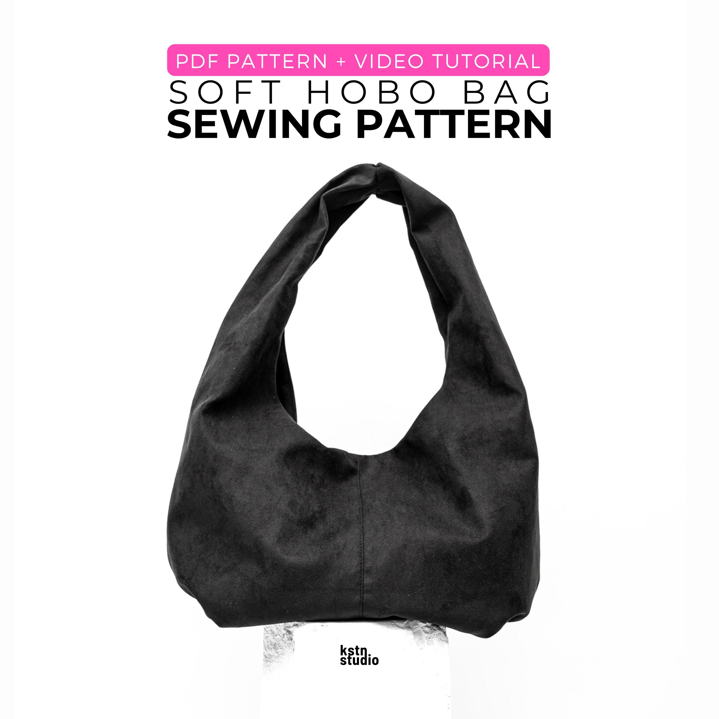 Hobo Bag Sewing Pattern PDF, Slouchy Shoulder Bag, Oversized Tote Purse ...