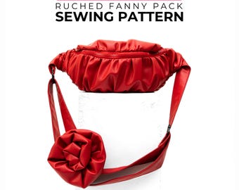 Fanny Pack Sewing Pattern, Crossbody, Bum Bag  A0, A4, Letter + Video Tutorial