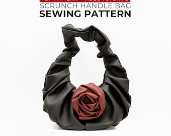 Scrunch Handle Bag Sewing Pattern: DIY Gathered Tote (PDF Pattern)