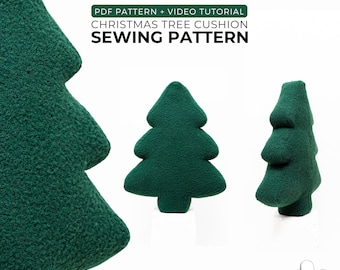 Christmas Tree Pillow Sewing Pattern PDF – Holiday Decoration, Cushion | DIY Gift