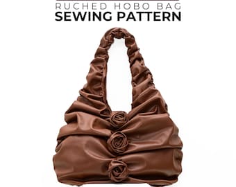 Hobo Bag Sewing Pattern PDF | Beginner-Friendly Ruched Bag (Instant Download)