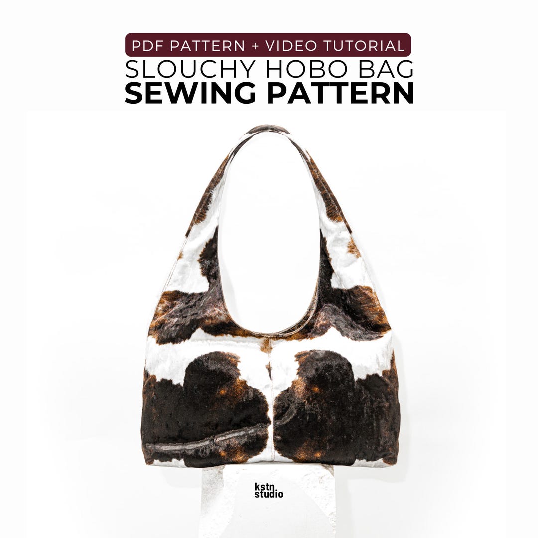 Slouchy Hobo Bag Sewing Pattern: Beginner Friendly (A4, A0, Letter ...