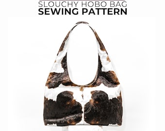 Slouchy Hobo Bag Sewing Pattern: Beginner Friendly (A4, A0, Letter) (PDF Pattern)