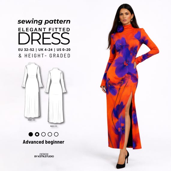 Bodycon Maxi Dress Sewing Pattern