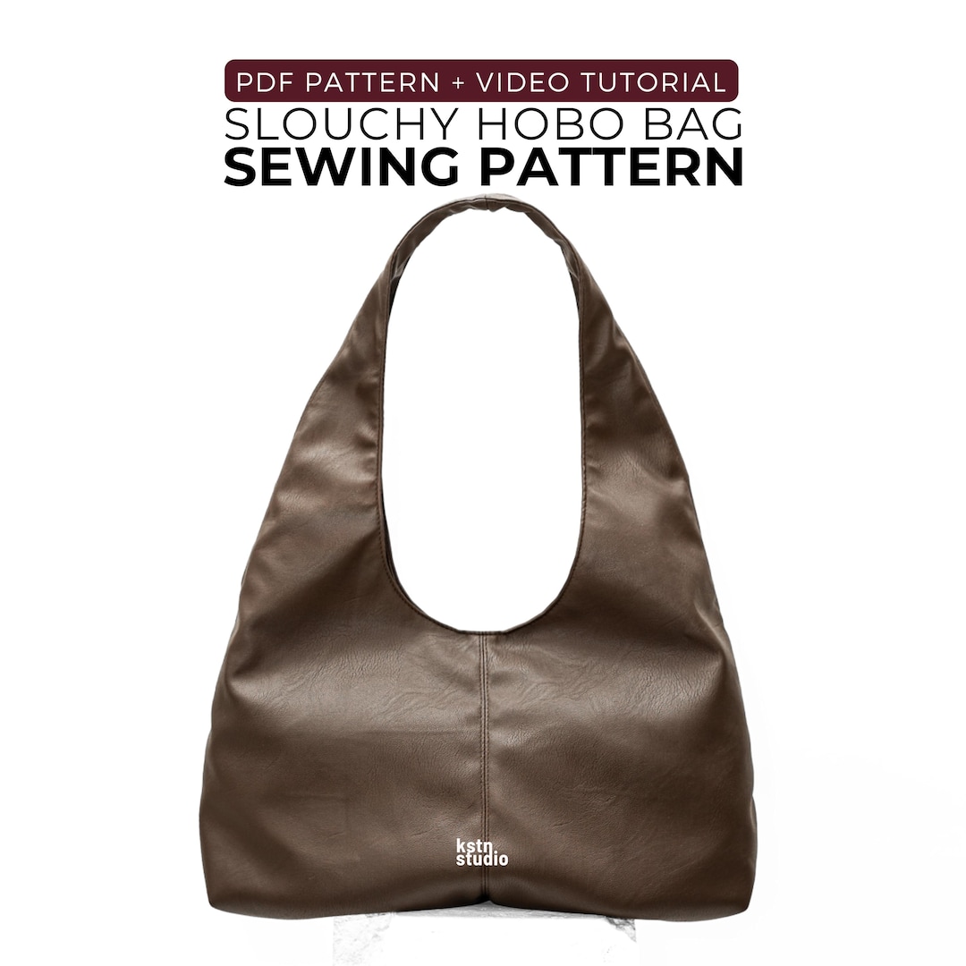 Slouchy Hobo Bag Sewing Pattern PDF, Beginner Friendly Shoulder Bag ...