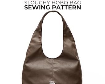 Slouchy Hobo Bag Sewing Pattern PDF, Beginner Friendly Shoulder Bag Tutorial, Instant Download