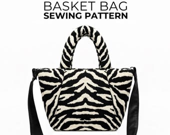 Quilted Puffy Bag Sewing Pattern – Beginner Friendly Tote, Crossbody (PDF Download)