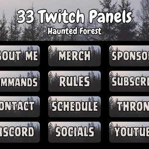 Haunted Forest Twitch Panels | Halloween Twitch Panels