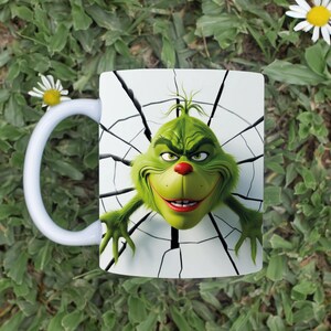 Christmas Mug Sublimation, Grinch Mug Wrap, 11oz And 15 Oz Mug Design, Mug Wrap, 11oz Mug Png, 15oz Mug PNG