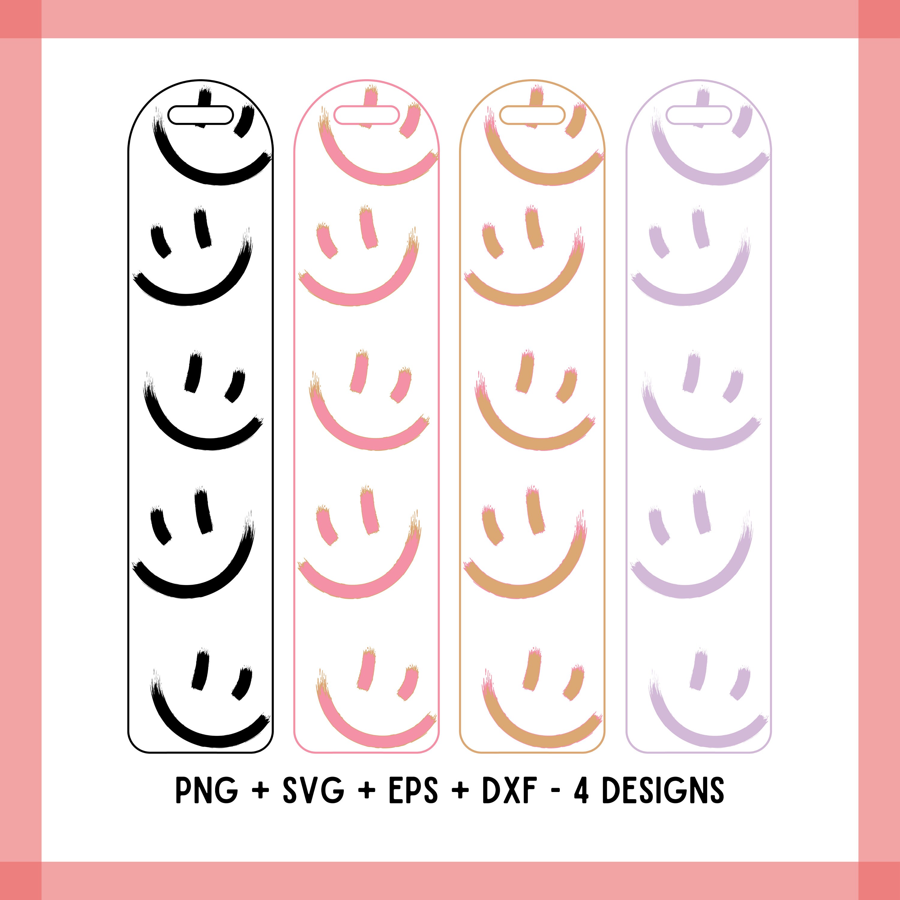 Bookmark SVG - Bookmark Template SVG, Smiley SVG bundle, Smiley Bookmark svg, Book Lover Cricut, Cameo Silhouette