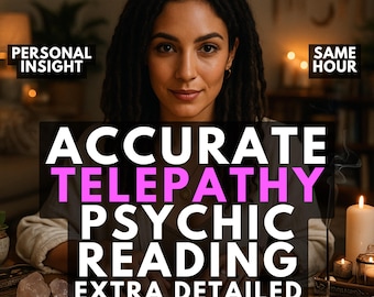 Telepathy Reading Same Hour, Psychic Reading 1h, Detailed Mind Reading, Same Hour Reading, Blind Reading Psychic