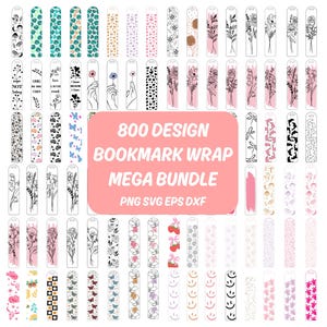 Bookmark SVG Bundle - Bookmark Template SVG, Hand flower SVG, Hand flower Bookmark svg, Book Lover Cricut, Cameo Silhouette