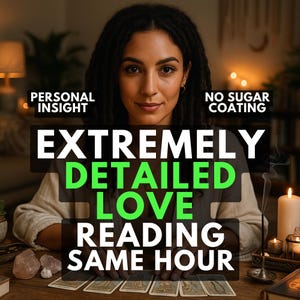 Detailed Love Tarot Reading, Same Hour Psychic Reading, Soulmate & Twin Flame Insights, Relationship Love, Future Husband Reading,Fast Tarot
