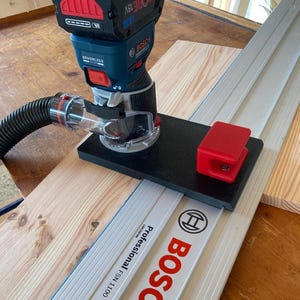 Bosch GKF 18V Führungsschienen FSN Verbinder Adapterplatte Bosch Führungsschiene Kantenfräse Bosch GKF 18V-8 Professional auf Bosch