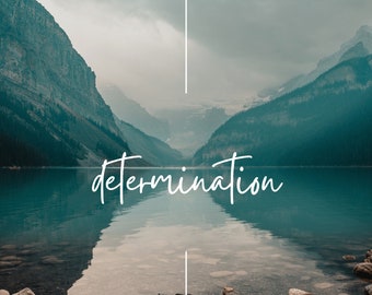 Determination | Strength | Resilience Motivation Wall Art Poster (Set of 3)