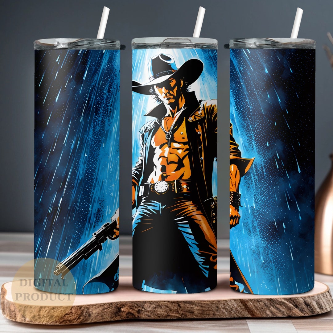 Cowboy Tumbler Wrap Png, Western Cowboy Sublimation Tumbler Design ...