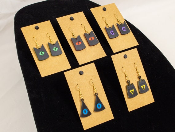 Cult of the Lamb Crown Earrings, Lambert's Red Crown and the Green, Yellow, Blue, and Purple Crowns of the Four Bishops, Indie Game Jewelry