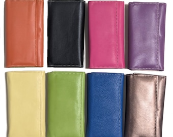 Handmade Women Soft Leather Wallet Lady 11 Card Holder Photo ID Coin Case Purse
