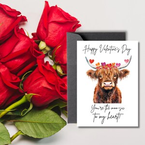 Valentines Day | Cow | Cow Valentine | Cute Moo Cow | Romance | Love | Printable Greeting card | MC-VALE