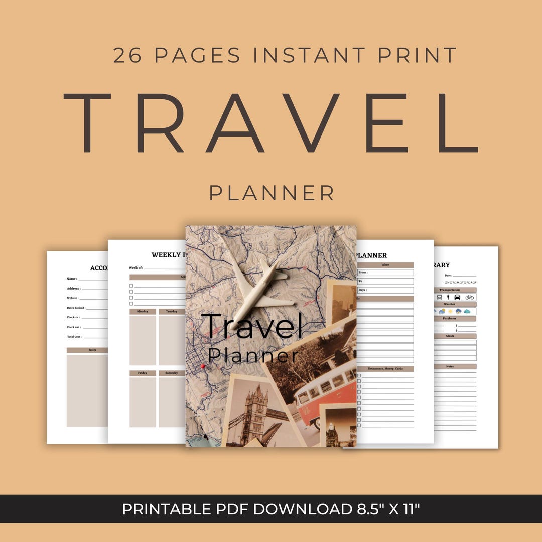 Travel Planner | Road Trip | Printable | Trip Planning | Weekly ...