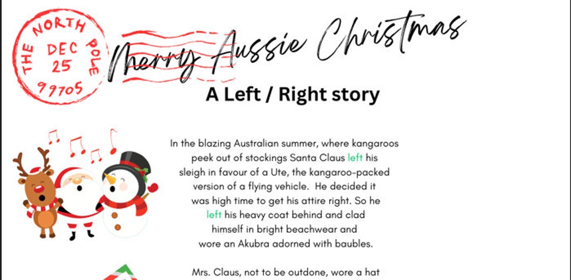 Australian Christmas Left Right Game Gift Exchange Christmas Game — free download
