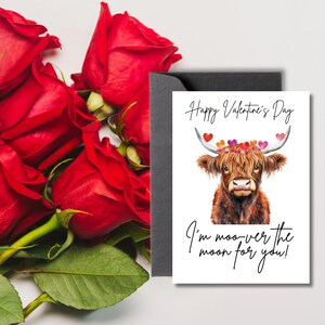 Valentines Day | Cow | Cow Valentine | Cute Moo Cow | Romance | Love | Printable Greeting card | MC-VALE