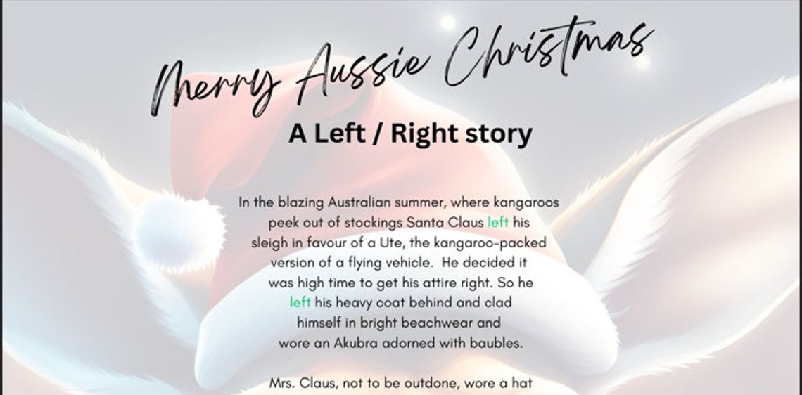 Australian Christmas Left Right Game Gift Exchange Christmas Game — free download