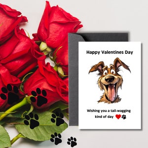 Valentines Day | Puppy Valentine | Cute doggie | Minimal card | Romance | Love | Funny puppies | Printable Greeting card | MC-VALE