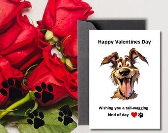 Dog Valentines Day, Puppy Valentine,  Cute doggie, Minimal card, Romance, Love, Funny puppies, Printable Greeting card, Printable