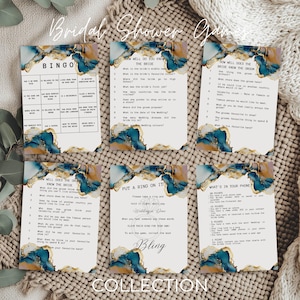 Party Games | Bridal Shower | Kitchen Tea | Wedding fun | Bundle of 6 | Editable | MC-INKS