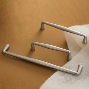 Brushed Nickel Drawer Pulls Modern Cabinet Handles Knobs 192 160 128 96 mm