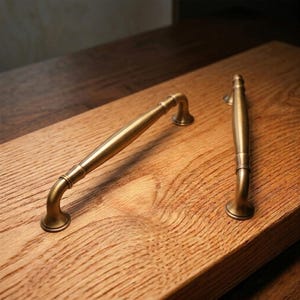 Antique Solid Brass Cabinet Handles Knobs 96 128 160 mm Gold Unique for House Home Drawer Pull Wardrobe Closet 3.78" 5" 6.25" Single Hole