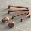 Walnut Natural Wood Cabinet Drawer Handles – Design Pulls for Cupboard Wardrobe Minimalist Furniture Handle 96 128 160 192 224 256 mm Knobs