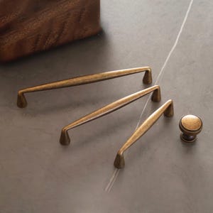 Antique Copper Cabinet Handles - Vintage Drawer Pulls - Mid-Century 320 192 160 128 96 mm