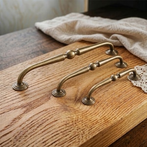 Antique Bronze Dresser Pulls, Drawer Handles Knobs for Wooden Cabinetry Closet 96 128 192 mm