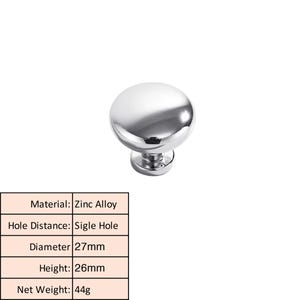 Polished Chrome Drawer Pulls & Knobs Cabinet Handles – French-Inspired Elegance 96mm 128mm 192mm Round Knob