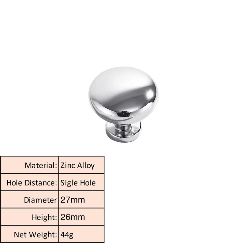 Polished Chrome Drawer Pulls & Knobs Cabinet Handles – French-Inspired Elegance 96mm 128mm 192mm Round Knob