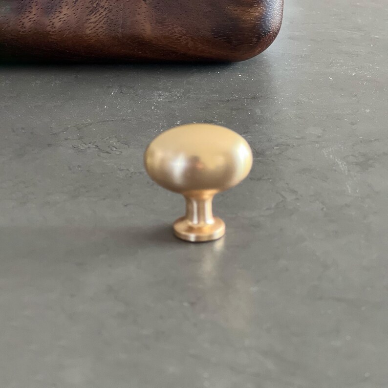 Brushed Brass Drawer Pulls Solid Cabinet Handles Modern Style Knobs ...