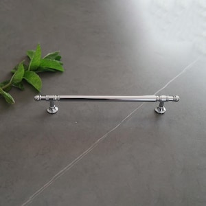 Polished Chrome Drawer Pulls & Knobs Cabinet Handles – French-Inspired Elegance 96mm 128mm 192mm image 5